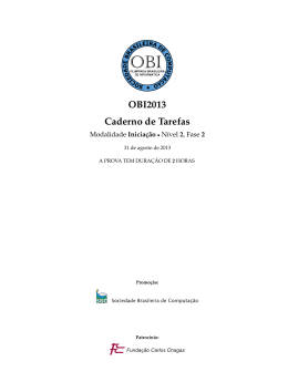 Prova - Olimp&iacute;ada Brasileira de Inform&aacute;tica