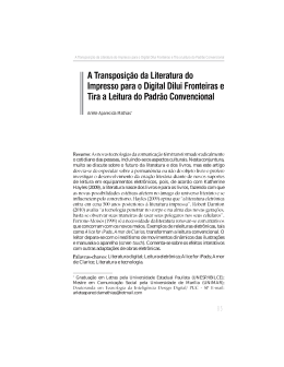 A transposi&ccedil;&atilde;o da literatura do impresso para o digital dilui
