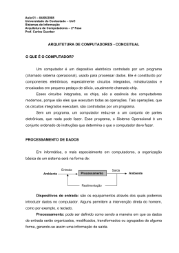 ARQUITETURA DE COMPUTADORES - Universidade do Contestado