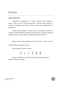 Operações com frações e números decimais