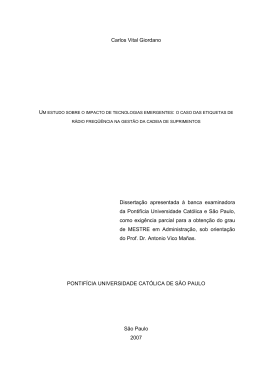 Um estudo sobre o impacto de tecnologias emergentes: o caso das