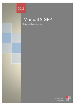 Manual SIGEP - Loja Mestre