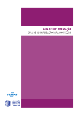 Guia de Normaliza&ccedil;&atilde;o para Confec&ccedil;&atilde;o