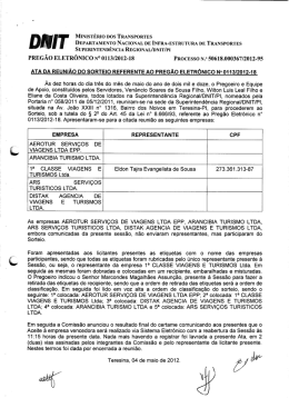 ATA DA REUNIÃO po soRTElO REFERENTE Ao PREGÃO