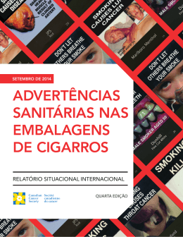 advert&ecirc;ncias sanit&aacute;rias nas embalagens de cigarros