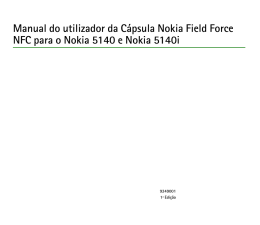 Manual do utilizador da Cápsula Nokia Field Force NFC
