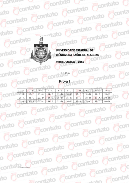 Prova e gabarito 1&ordm; dia