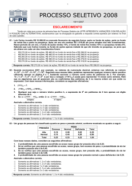 PROCESSO SELETIVO 2008 - NC