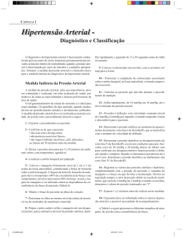 Hipertens&atilde;o Arterial &ndash; Diagn&oacute;stico e Classifica&ccedil;&atilde;o