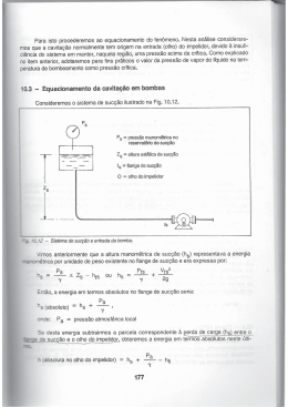 Cavitação - Cálculo