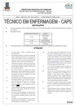 ED04 T&Eacute;CNICO EM ENFERMAGEM - CAPS