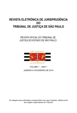 Revista Eletrônica de Jurisprudência do Tribunal de Justiça de São
