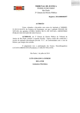 TRIBUNAL DE JUSTIÇA PODER JUDICIÁRIO