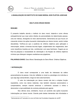 13 a banaliza&ccedil;&atilde;o do instituto do dano moral nos