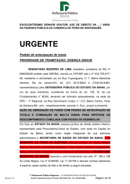 exmo. sr. dr. juiz de direito da vara de assist&ecirc;ncia judici&aacute;ria da