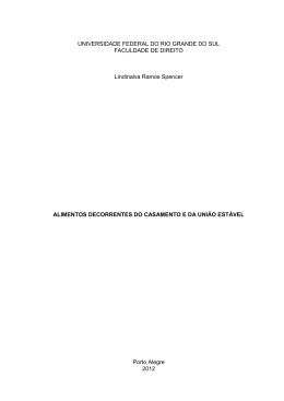 Alimentos decorrentes do casamento e da uni&atilde;o est&aacute;vel