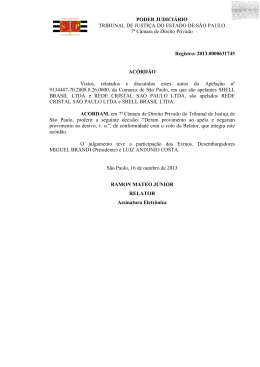 Tribunal de Justiça de São Paulo Propriedade industrial. Marca
