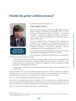 Direito do gestor &agrave; defesa t&eacute;cnica*1