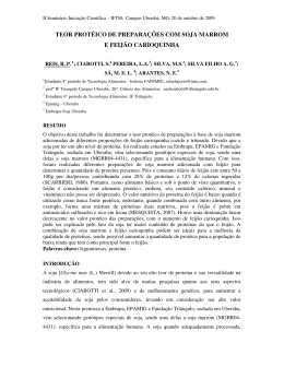 6.Teor protéico de preparações com soja marrom e feijão