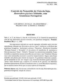 Gram&iacute;neas forrageiras, controle, H. glycines, 1996