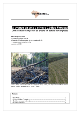 O avanço da soja e o Novo Código Florestal (2011)
