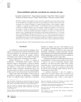 Rastreabilidade aplicada &agrave; produ&ccedil;&atilde;o de sementes de soja