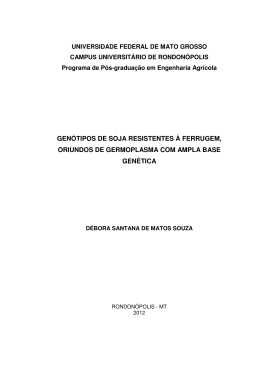 GEN&Oacute;TIPOS DE SOJA RESISTENTES &Agrave; FERRUGEM