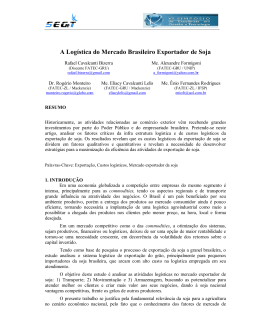 A Log&iacute;stica do Mercado Brasileiro Exportador de Soja