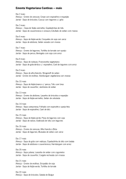 Ementa Vegetariana Cantinas &ndash; maio