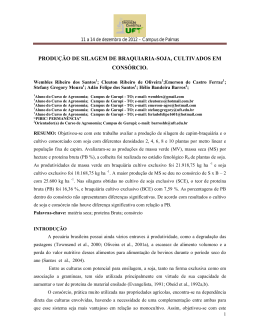 produ&ccedil;&atilde;o de silagem de braquiaria-soja, cultivados