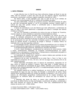 ANEXO 1. NOTA T&Eacute;CNICA A soja (Glycine max (L) Merrill