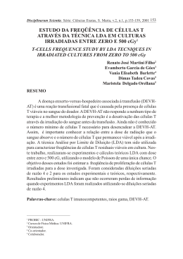 ESTUDO DA FREQ&Uuml;&Ecirc;NCIA DE C&Eacute;LULAS T ATRAV&Eacute;S DA
