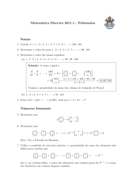 Matemática Discreta 2011.1 - Polinômios Somas - PUC-Rio