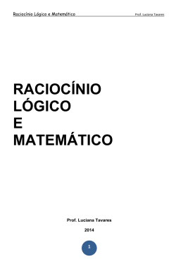 Raciocínio Lógico e Matemático