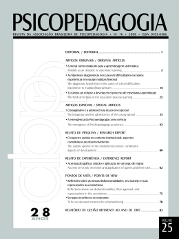 Edi&ccedil;&atilde;o n&ordm; 76 - Revista Psicopedagogia