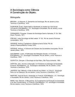 A Sociologia como Ci&ecirc;ncia: A Constru&ccedil;&atilde;o do