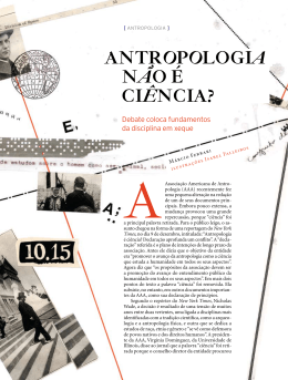 Antropologia n&atilde;o &eacute; ci&ecirc;nciA?