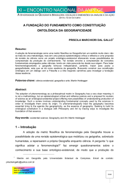 A FUNDA&Ccedil;&Atilde;O DO FUNDAMENTO COMO CONSTITUI&Ccedil;&Atilde;O