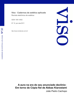 A aura na era do seu anunciado decl&iacute;nio: Em torno de C&oacute;pia fiel