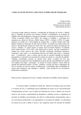 a educação de jovens e adultos e o mercado de trabalho