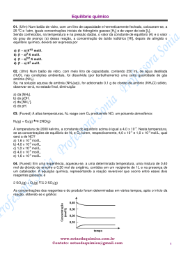 Equil&iacute;brio qu&iacute;mico
