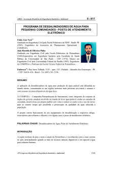 ii - 017 programa de dessalinizadores de &aacute;gua para