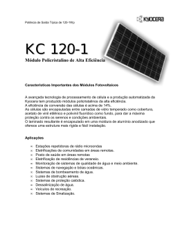 KC 120-1 - Kyocera Solar do Brasil