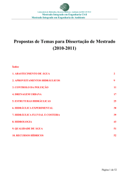 Propostas de Temas para Disserta&ccedil;&atilde;o de Mestrado (2010