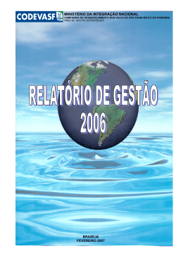 Relatório de Gestão 2006 da Codevasf