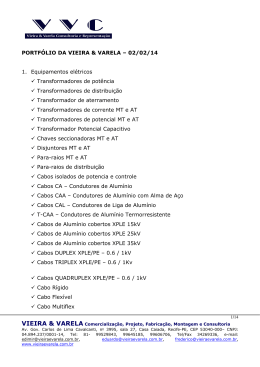 PORTF&Oacute;LIO DA VIEIRA & VARELA &ndash; 02/02/14 1. Equipamentos