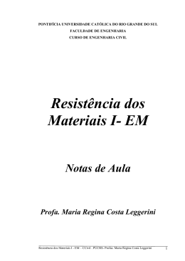 Resistência dos Materiais I- EM