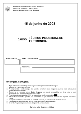 TÉCNICO INDUSTRIAL DE ELETRÔNICA I