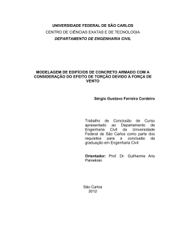 Modelagem de edif&iacute;cios de concreto armado com a