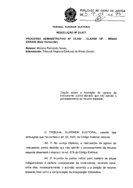 MINAS GERAIS (Belo Horizonte). - Tribunal Regional Eleitoral de